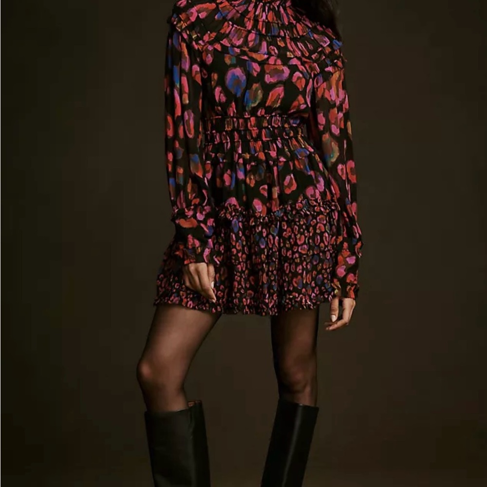 FARM Río Vibrant Multicolor Animal Patterned Dress